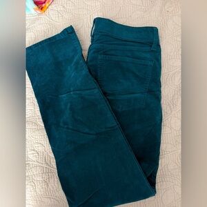 NWOT Corduroy St John’s Bay straight-leg ladies pants Sz 12 teal blue turquoise